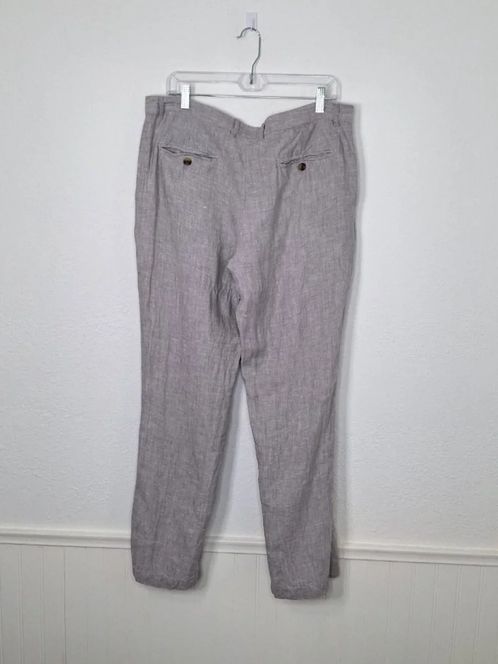 Linen Club Room Luxury Mens 100% Linen Pants Sz 36 X 32 Tapered Preppy Granola